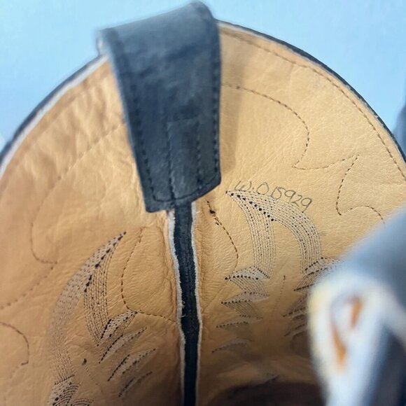 Rod Patrick Womens Cowboy Boots 8AA Black Brown Western Cowgirl French Toe Tall - Picture 10 of 12